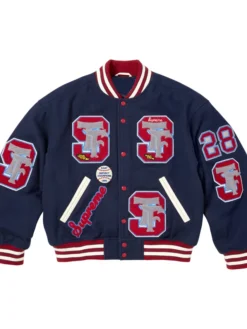 Supreme Drill Team Navy Varsity Jacket