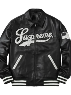 Supreme SS16 Uptown Black Leather Jacket