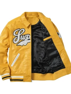 Supreme SS16 Uptown Leather Yellow Jacket