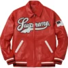 Supreme SS16 Uptown Red Leather Jacket