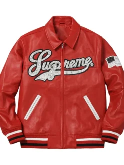 Supreme SS16 Uptown Red Leather Jacket