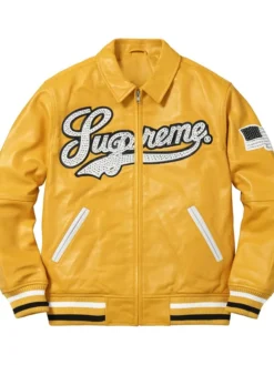 Supreme SS16 Yellow Uptown Leather Jacket