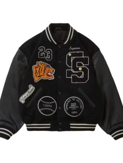 Supreme Tiger Black Varsity Jacket