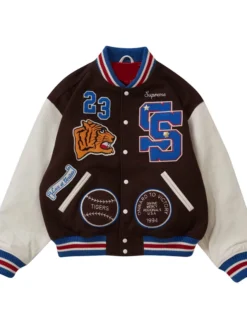 Supreme Tiger Varsity Brown Jacket