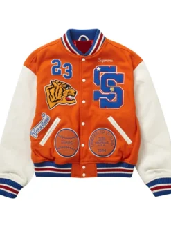 Supreme Tiger Varsity Orange Jacket