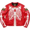 Supreme Vanson Leather Bones Red Jacket