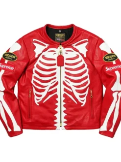 Supreme Vanson Leather Bones Red Jacket