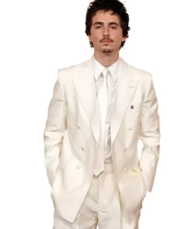 Timothée Chalamet Oscars White 98th Suit