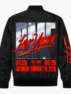 UFC 326 Lightweight Black Bomber Jacket