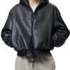 Vanson Essentials Hooded Leather Bomber