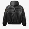 Vanson Essentials Leather Hooded Bomber