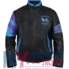 Vintage Charlotte Hornets Zipper Leather Jacket