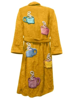Yellow Terry Towel Bathrobe