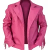 A Minecraft Jason Momoa Leather Pink Jacket