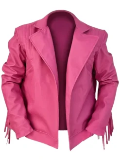 A Minecraft Jason Momoa Leather Pink Jacket