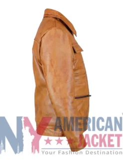 Aaron Brown Leather Taylor-Johnson Jacket