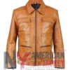 Aaron Taylor-Johnson Leather Brown Jacket