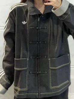 Adidas Tang Original Chinese New Year Black Denim Jacket