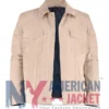 American Idol Ryan Seacrest Beige Suede Jacket
