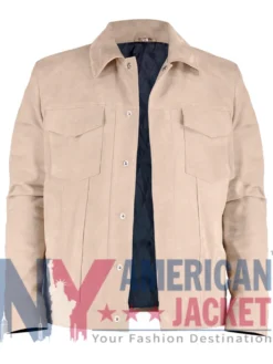 American Idol Ryan Seacrest Beige Suede Jacket
