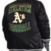 Athletics Starter Black Adaptive Full-Snap Varsity Jacket