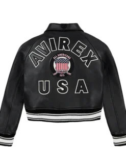 Avirex Cropped Black Icon Jacket