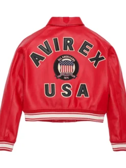 Avirex Cropped Red Icon Jacket