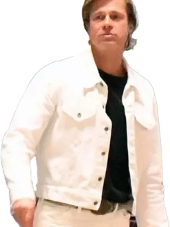 Brad Pitt Once Upon A Time In Hollywood White Jacket