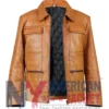Brown Aaron Taylor-Johnson Leather Jacket