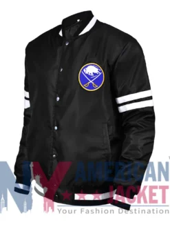 Buffalo Sabres Bomber Black Satin Jacket