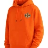 Canada Pride Tartan Leaf Orange Print Hoodie