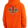 Canada Pride Tartan Leaf Print Orange Hoodie
