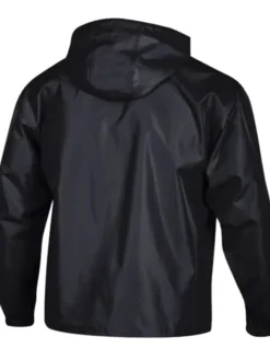 Champion San Francisco 49ers Packable Black Hooded Windbreaker Half-Zip Jacket Back