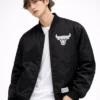 Chicago Bulls Mitchell & Ness Chrome Black Jacket