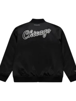 Chicago Bulls Mitchell & Ness Chrome Bomber Jacket