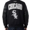 Chicago White Sox City Arch Full-Snap Black Varsity Jacket