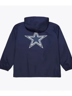 Dallas Cowboys Coaches Navy Windbreaker Hooded Jacket