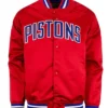 Detroit Pistons Red Lightweight Satin Jacket