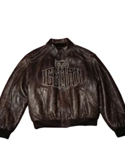 Drake Iceman 2026 Brown Leather Jacket