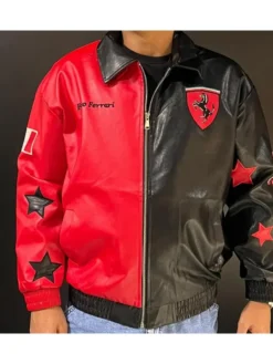 Enzo Ferrari F1 Leather Racing Jacket