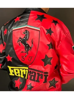 Enzo Ferrari F1 Racing Leather Jacket