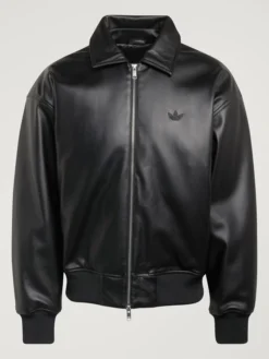 Essentials Premium Pleather Bomber Jacket