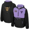 Golden State Valkyries Legends Challenger Half Zipper Purple and Black Hooded Jacket for Men and Women