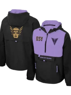 Golden State Valkyries Legends Challenger Half Zipper Purple and Black Hooded Jacket for Men and Women