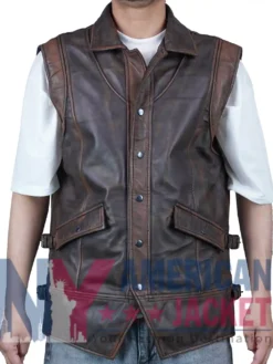 Gothic Leather Weathered Handcrafted Vest