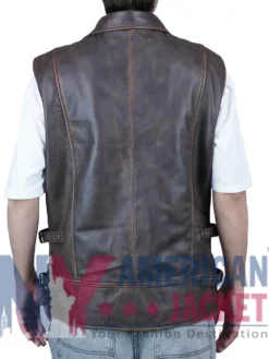 Gothic Weathered Leather Handcrafted Vest