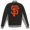 Gray-Black San Francisco Giants Varsity Wool Jacket