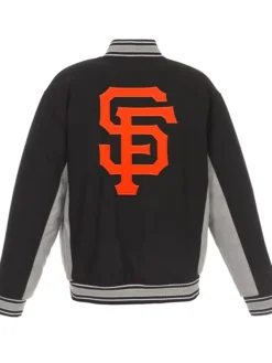 Gray-Black San Francisco Giants Varsity Wool Jacket