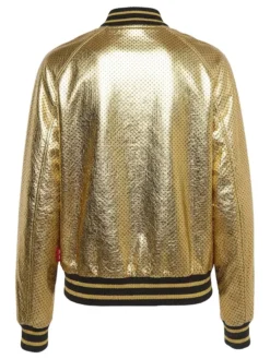 Gucci Metallic Effect Gold Tone Jacket For Men and Women