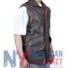 Handcrafted Weathered Gothic Leather Vest